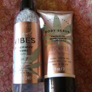 Face mist and body scrub